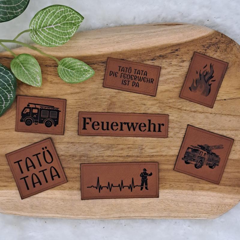 Kunstlederlabel "Feuerwehr"